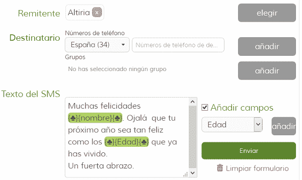 Personalización-envios-SMS Personalizar el texto de los SMS con campos extra