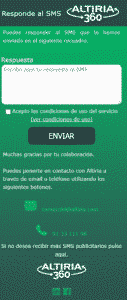 responder SMS con web móvil