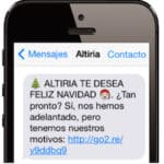 SMS Feliz Navidad Altiria