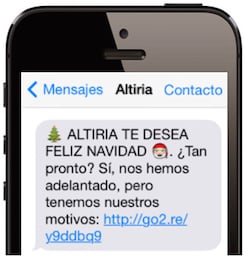 SMS Feliz Navidad Altiria