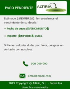 SMS Web móvil personalizada 1