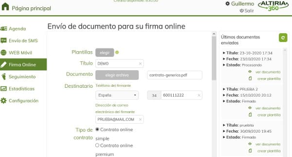 subir documento para la firma digital