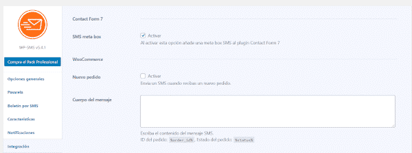 Envío de SMS con Contact Form y WordPress