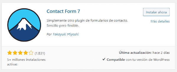 Instalación de Contact Form 7